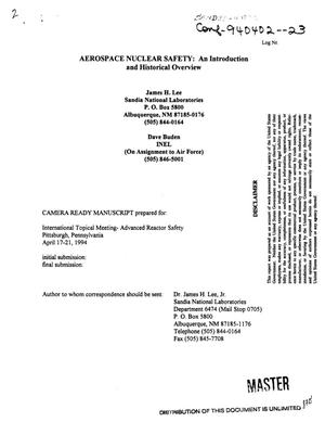Aerospace nuclear safety: An introduction and historical overview