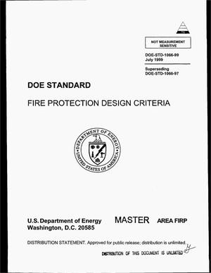 DOE Standard: Fire protection design criteria