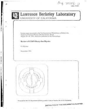 Review of CERN heavy-ion physics