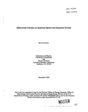 Differential calculus on quantum spaces and quantum groups