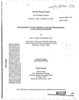 Development of the chemical and electrochemical coal cleaning process. Technical progress report, October 1, 1991--December 31, 1991