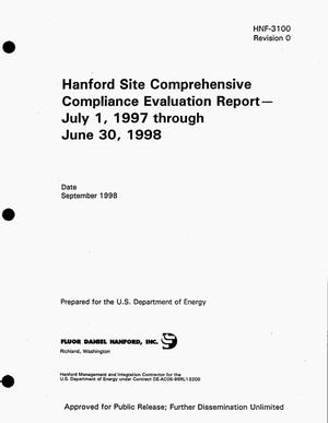 Hanford Site comprehensive compliance evaluation report