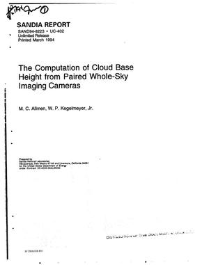 The computation of cloud base height from paired whole-sky imaging cameras