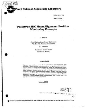Prototype SDC Muon alignment-position monitoring concepts
