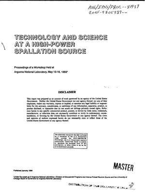 Technology and science at a high-power spallation source: Proceedings