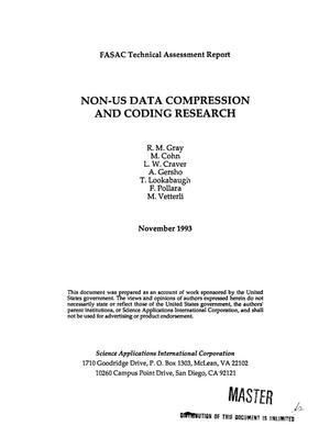 Non-US data compression and coding research. FASAC Technical Assessment Report