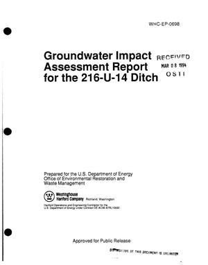Groundwater impact assessment report for the 216-U-14 Ditch