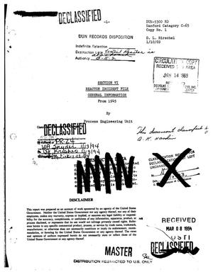 Section 6: Reactor incident file general information from 1945
