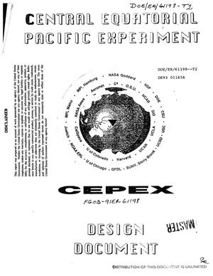 Central Equatorial Pacific Experiment (CEPEX). Design document