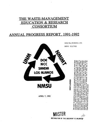 Waste-Management Education and Research Consortium (WERC) annual progress report, 1991--1992