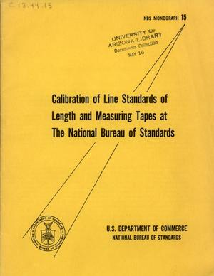 Calibration of Line Standards of Length and Measuring Tapes at the National Bureau of Standards