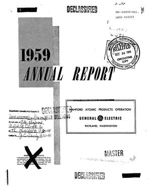 Hanford Atomic Products Operation annual report 1959