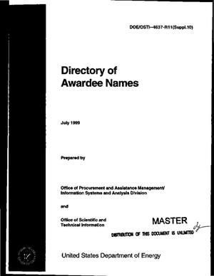 Directory of awardee names