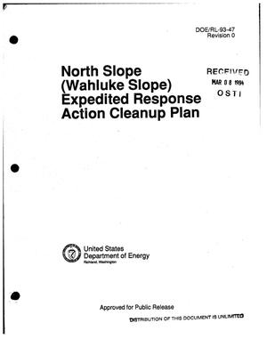 North Slope (Wahluke Slope) Expedited Response Action Cleanup Plan