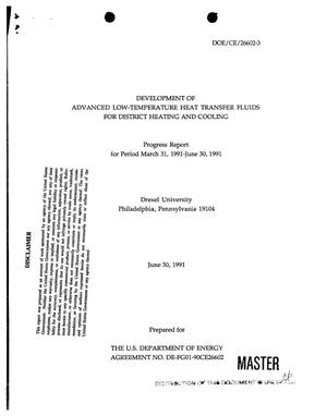 Effects of emulsifier on particle size of a phase change material in a mixture with water. Progress report, March 31, 1991--June 30, 1991