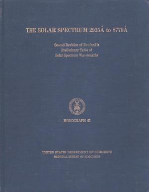 The Solar Spectrum 2935 Å to 8770 Å :  Second Revision of Rowland's Preliminary Table of Solar Spectrum Wavelengths