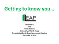 Presentation: Getting to know you... LEAP