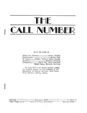 The Call Number, Volume 11, Number 5, February 1950