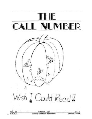 The Call Number, Volume 12, Number 1, October 1950
