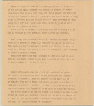 Primary view of object titled '[News Script: News from Saigon]'.