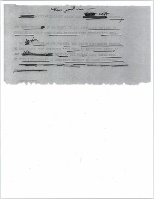 Primary view of object titled '[News Script: Agnew goes to Cambodia]'.