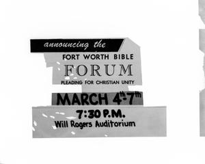[Fort Worth Bible Forum]