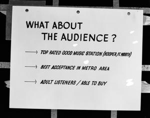 [What about the audience? slide]