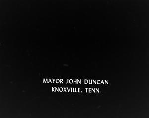 [Convention credit overlay slides for Mayor John Duncan]