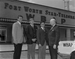 [Four Men standing in front of the WBAP building]