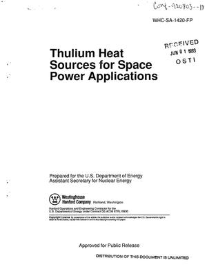 Thulium heat sources for space power applications