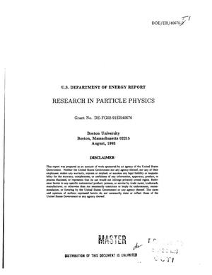 Research in particle physics