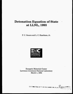 Detonation equation of state at LLNL, 1993