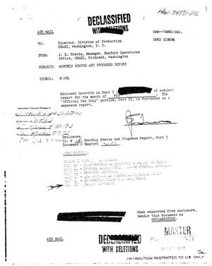 Hanford Operations Office monthly status and progress report, February 1960. Part 1