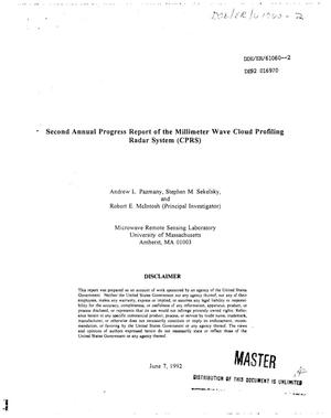 Second annual progress report of the Millimeter Wave Cloud Profiling Radar System (CPRS)