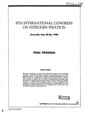 Eighth international congress on nitrogen fixation. Final program