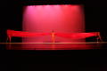 Thumbnail image of item number 1 in: '[Photograph of dancers holding up a large piece of red fabric]'.
