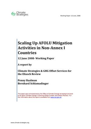 Scaling Up AFOLU Mitigation Activities in Non-Annex I Countries
