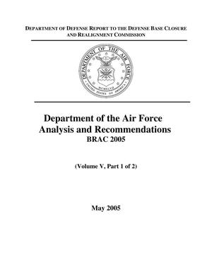 BRAC 2005 DoD Report Volume V (Dept of the Air Force BRAC Report)