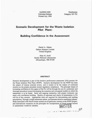Scenario development for the Waste Isolation Pilot Plant: Building confidence in the assessment