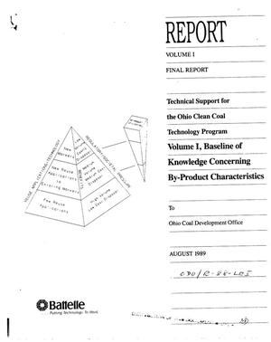 Technical support for the Ohio Coal Technology Program. Volume 1, Baseline of knowledge concerning by-product characteristics: Final report