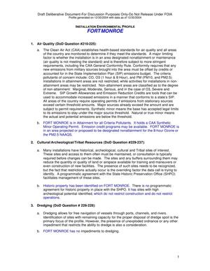 BRAC 2005 DoD Report, Army Justification Book (Ft. Monroe, VA)