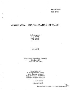 Verification and validation of TMAP4