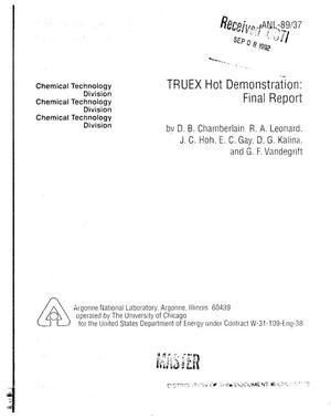 TRUEX hot demonstration. Final report
