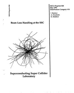 Beam loss handling at the SSC
