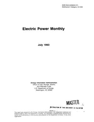 Electric power monthly, July 1993