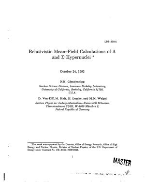 Relativistic mean-field calculations of {Lambda} and {Sigma} hypernuclei