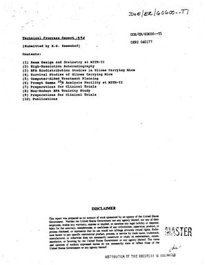 [A clinical trial of neutron capture therapy for brain tumors]. Technical progress report, 1990