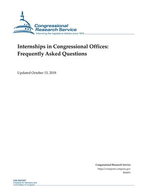 Internships in Congressional Offices: Frequently Asked Questions