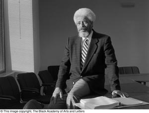 [Photograph of J. B. Jackson in conference room, 2]