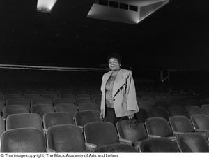 [Photograph of Dr. Versia Lacy in auditorium, 2]